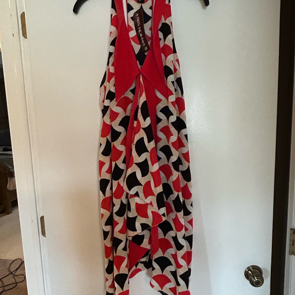 H&M High Low Red and Black Dress
